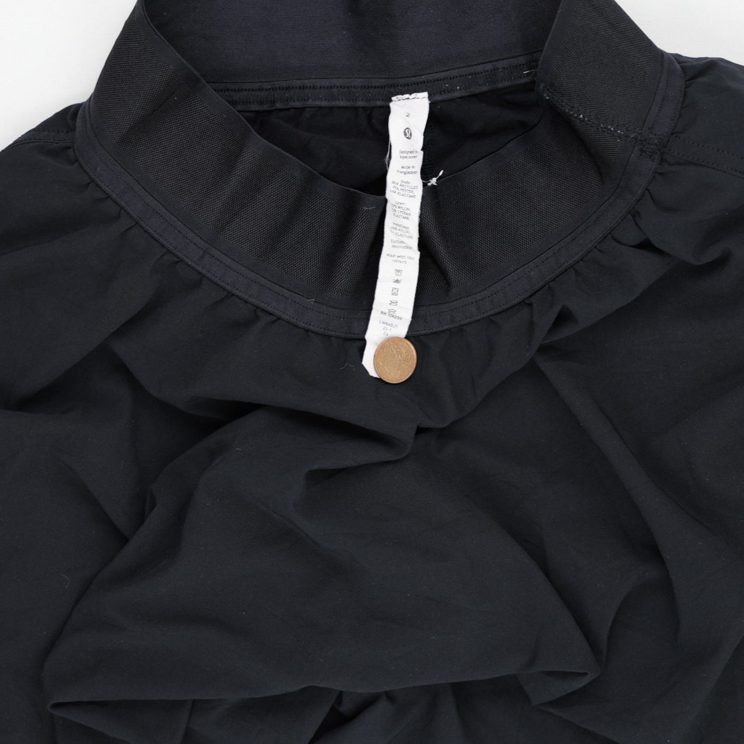 Lululemon Women's Black Athletic Ruffle Skirt Size 2 XS Polyester Blend