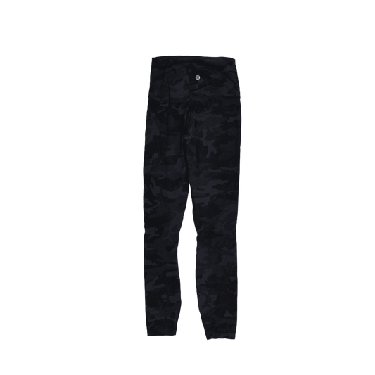 Lululemon Wunder Under High Rise Camo Leggings Black Camo Size 6 Nylon Blend
