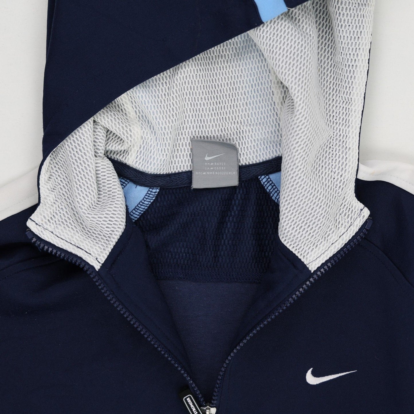 Nike Air Max Vintage Zip Up Hoodie Navy Blue Size M Cotton Blend