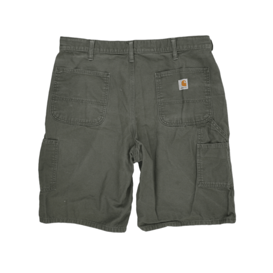 Carhartt Olive Green Work Shorts 36 Inch Waist 100 Percent Cotton Mens