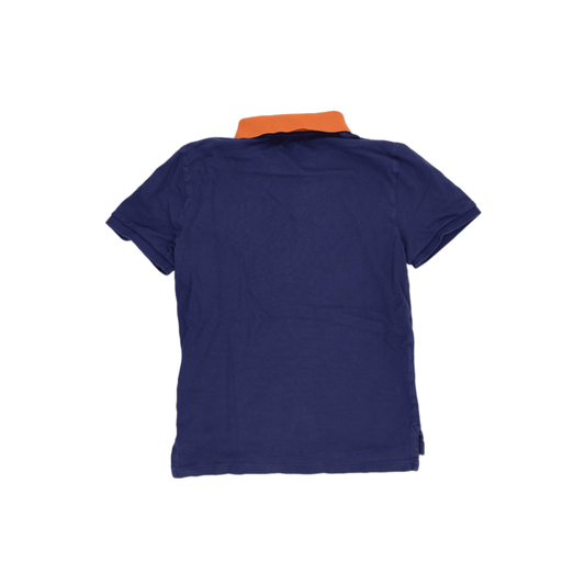 Ralph Lauren Polo Shirt Navy Blue L G 14 16 Cotton Collared Mens