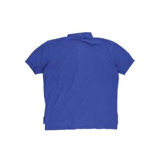 Ralph Lauren Blue Short Sleeve Polo Shirt for Men Size L Cotton