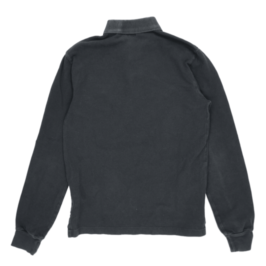 Ralph Lauren Long Sleeve Polo Shirt Black Medium Cotton Casual