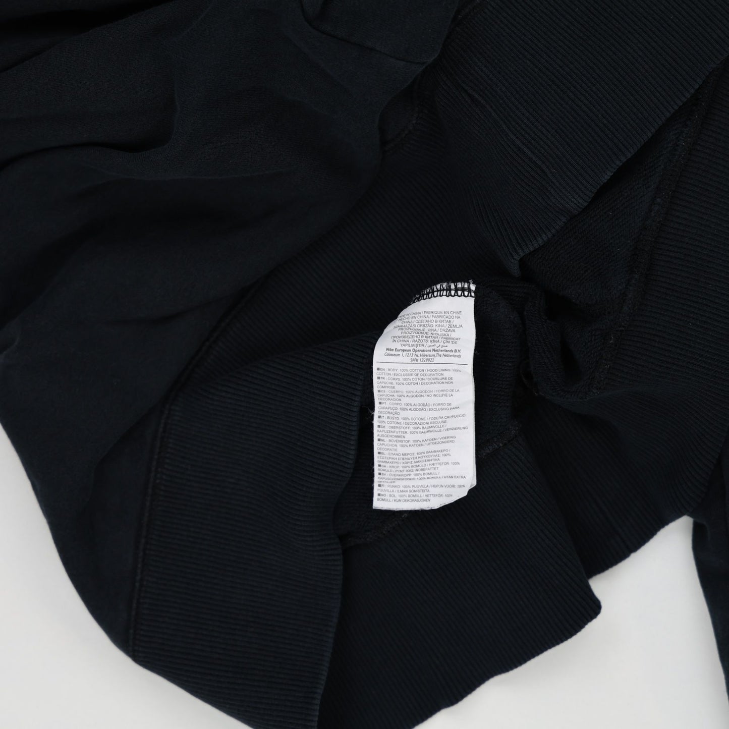 Nike Vintage Black Pullover Hoodie Men Size Large 80 Cotton 20 Polyester