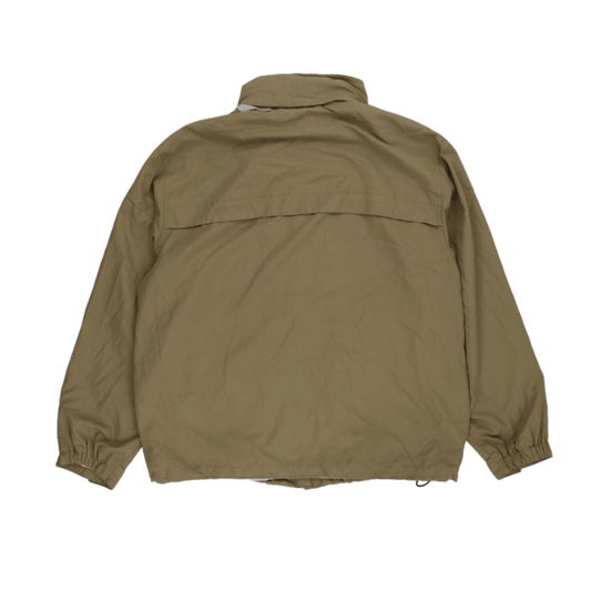 Tommy Hilfiger Khaki Windbreaker Jacket for Men XL Nylon Stand Collar