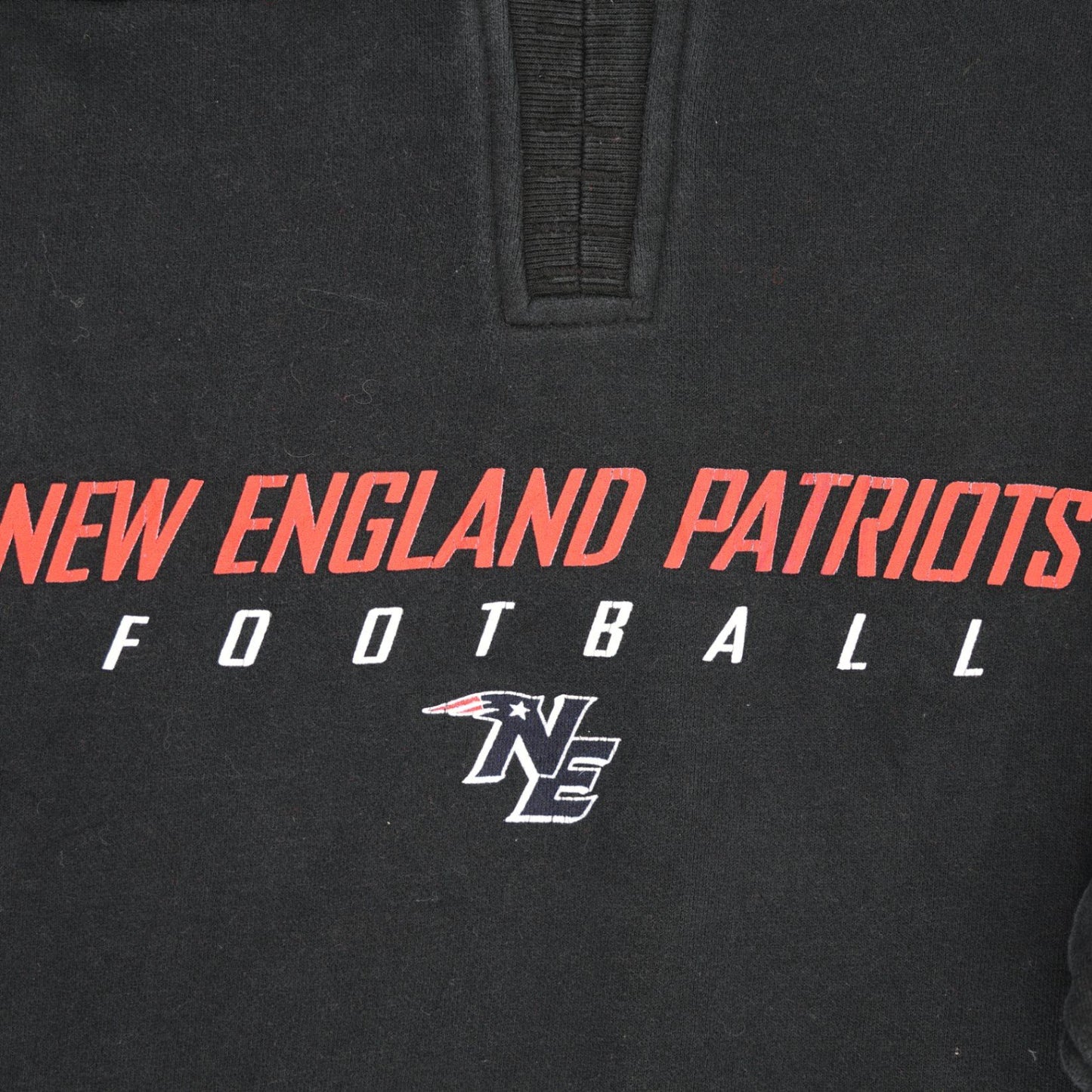 Reebok Vintage Black Pullover Hoodie Men Size L Cotton Blend Hooded New England Patriots Football