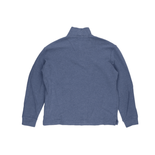 Polo Ralph Lauren Men's 1/4 Zip Sweatshirt Blue Large Cotton Blend