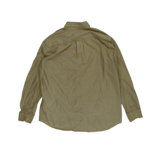 Lacoste Classic Fit Pale Yellow Button Down Shirt Size 41 Large Cotton Mens