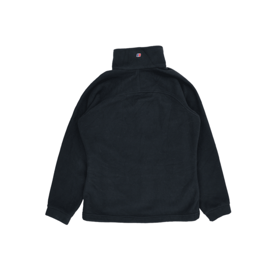 Berghaus Women's Full Zip Black Fleece Jacket Size 12 Polyester Fleece High Collar Outdoor