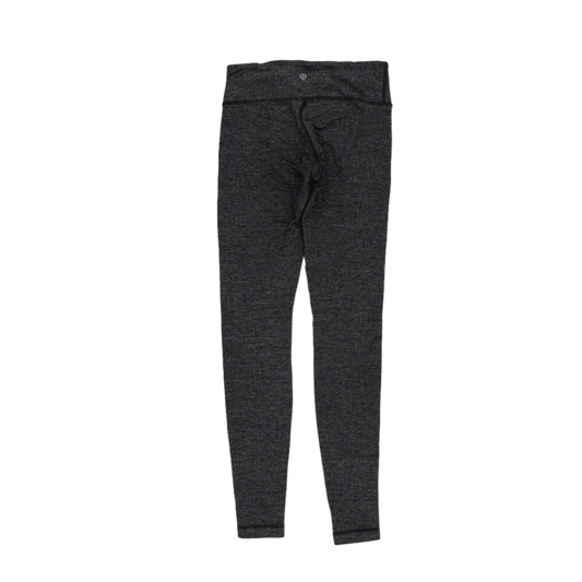 Lululemon Black Heathered Yoga Leggings Women's Small Stretch Fabric 70 cm Inseam