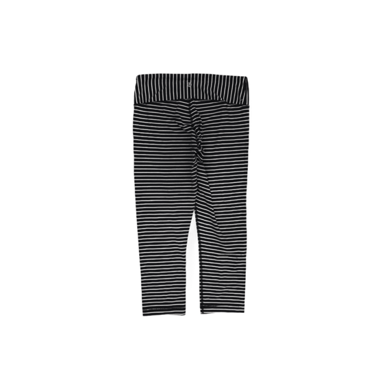 Unbranded Kids Classic Monochrome Striped Leggings Black White 2-3 Years Cotton Blend Everyday Wear
