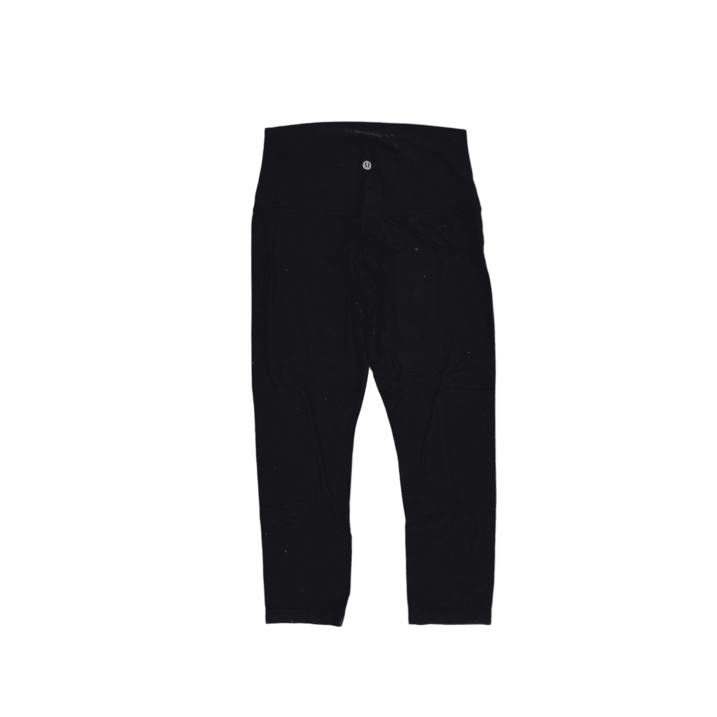Lululemon Black High Waist Cropped Leggings Women Size 6 Nylon Elastane
