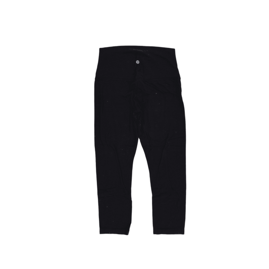 Lululemon Black High Waist Cropped Leggings Women Size 6 Nylon Elastane