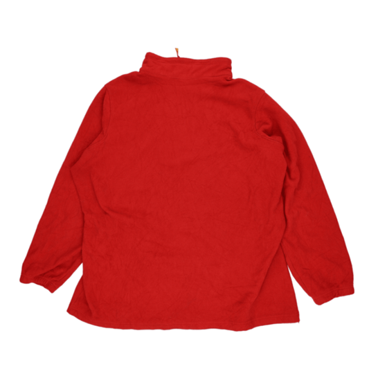 NFL Team Apparel Kansas City Chiefs Women's Red Quarter Zip Fleece Pullover Large