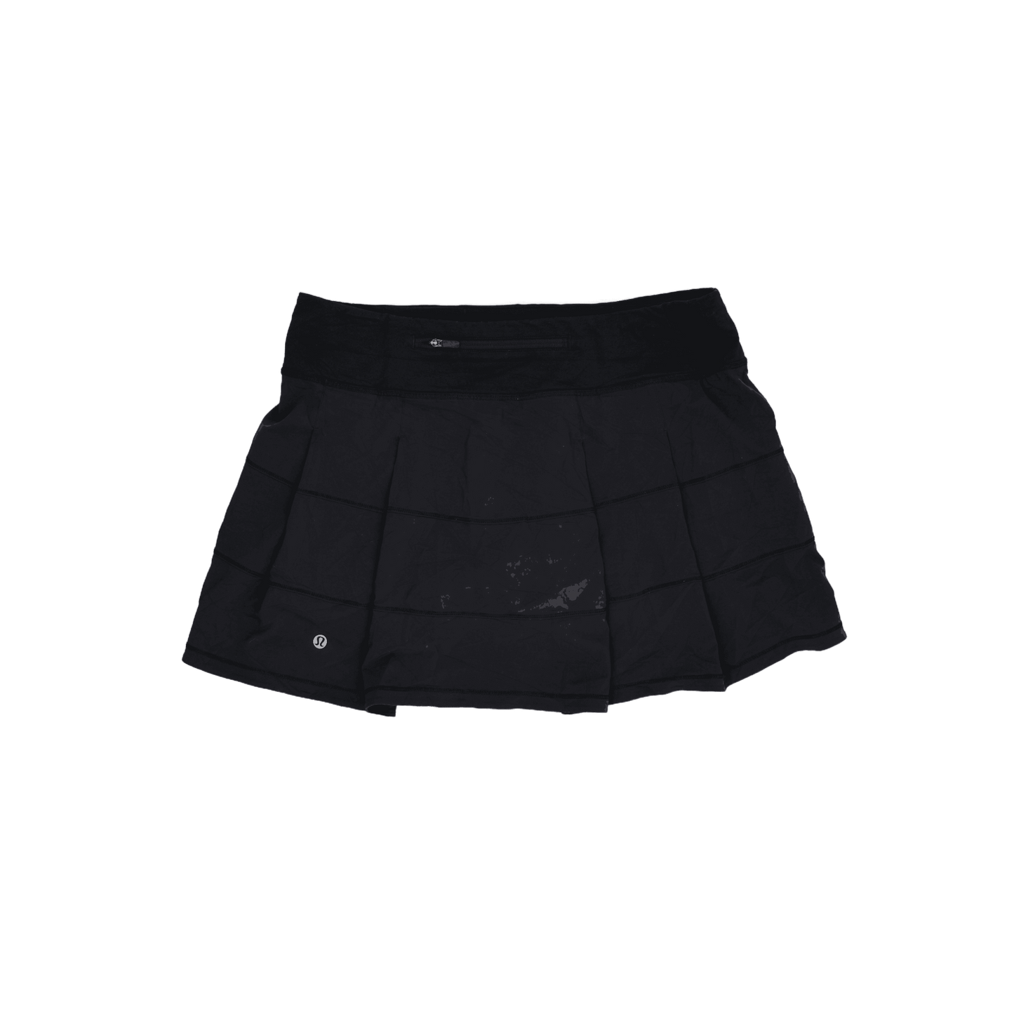 Lululemon Black Pleated Athletic Skirt Medium Polyester Blend