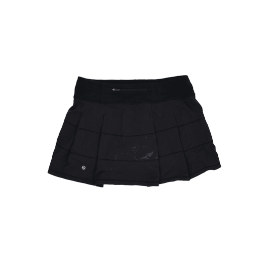 Lululemon Black Pleated Athletic Skirt Medium Polyester Blend