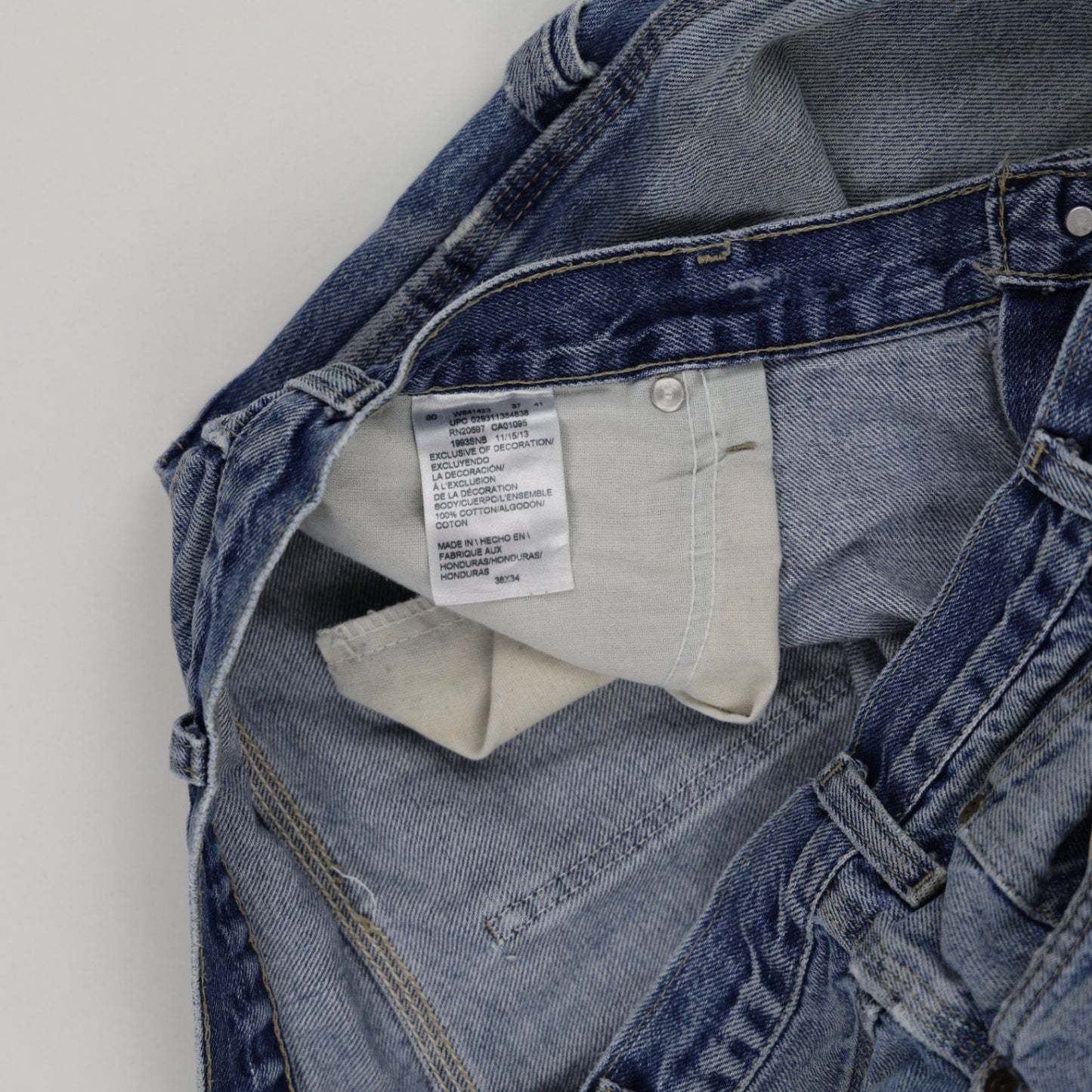 Dickies Mens Carpenter Jeans Blue 34W 30L 100 Percent Cotton Vintage Distressed