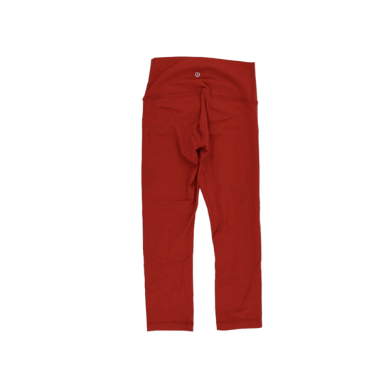 Lululemon High Waisted Red Leggings Women's Size 8 Stretch Synthetic Blend