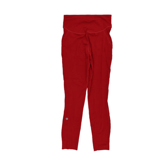 Lululemon Red High Waist Full Length Active Leggings Size 4 Nylon Blend