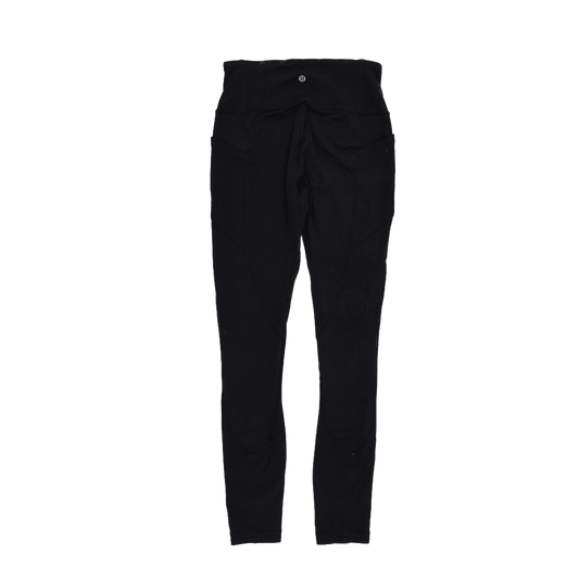 Lululemon High Rise Black Leggings Women's Size S Polyester Blend Athletic