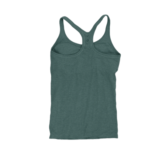 Teal Racerback Cotton Tank Top Women Size Small