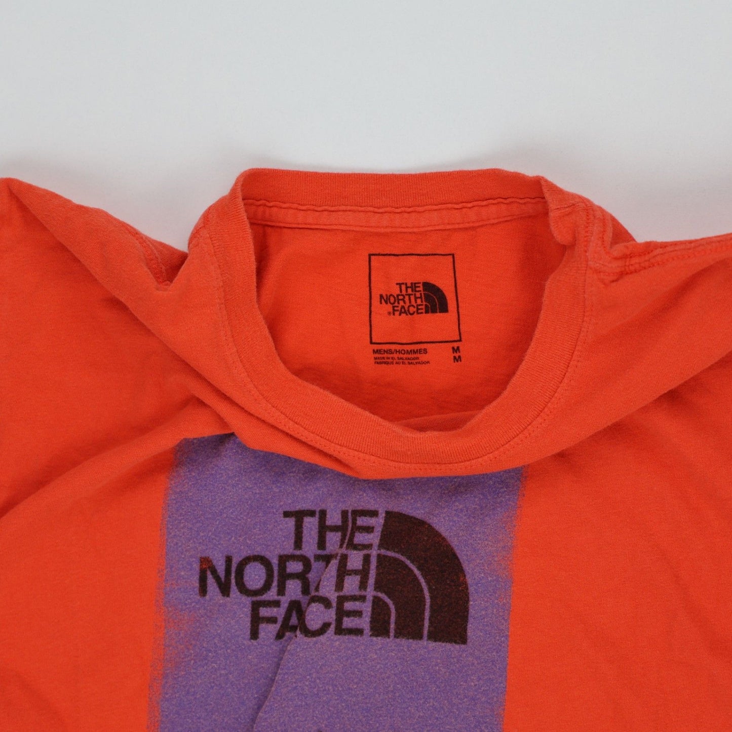 The North Face Orange Logo Graphic T-Shirt Men Medium Cotton Crew Neck