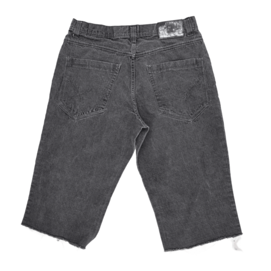 Southpole Vintage Black Denim Shorts 14 Inch Inseam Size 38 Cotton Blend