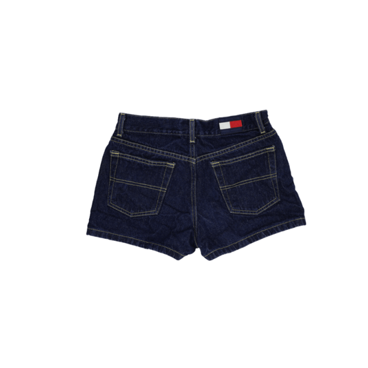 Tommy Jeans Vintage Dark Blue Denim Shorts 25W 100 Cotton Womens