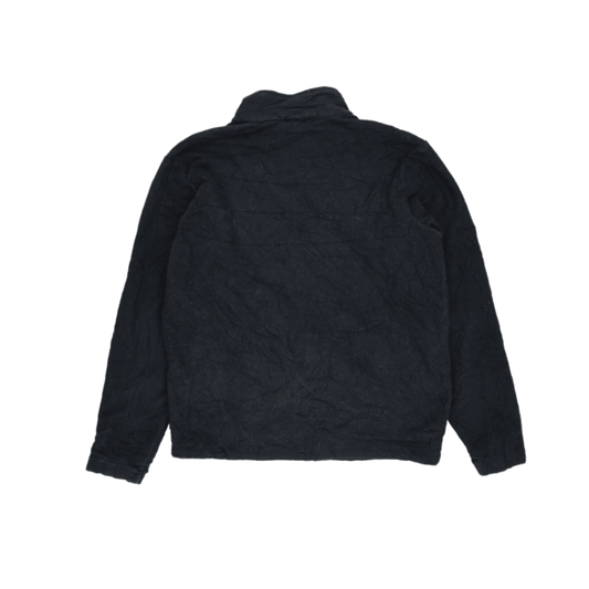 Jack Wolfskin Full Zip Fleece Jacket Black Large 100% Polyester High Neck