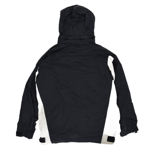 Kappa Vintage Black Hooded Jacket Large Nylon Mens Outerwear