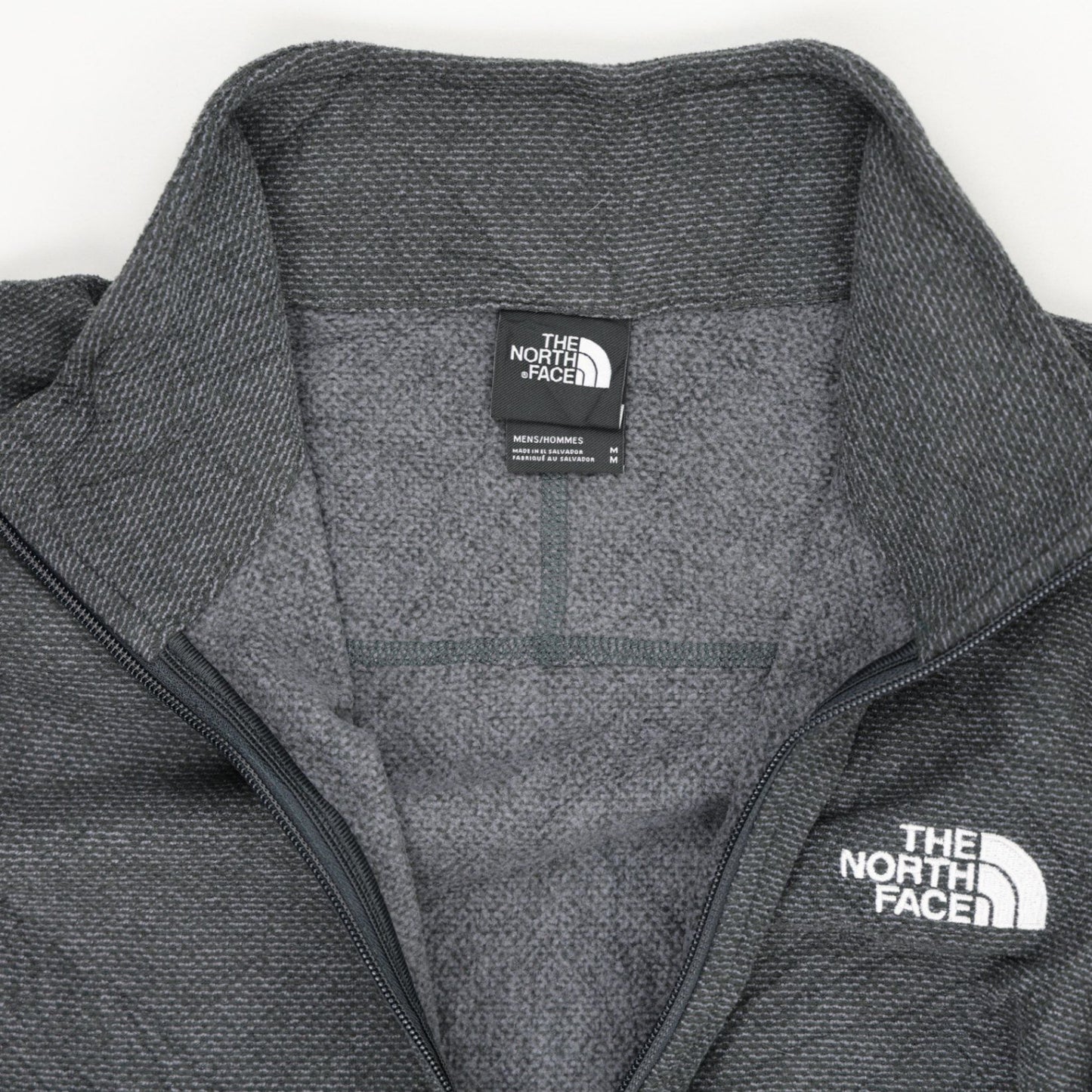 The North Face Men's Charcoal Pullover Fleece Jumper Size M Polyester Funnel Neck