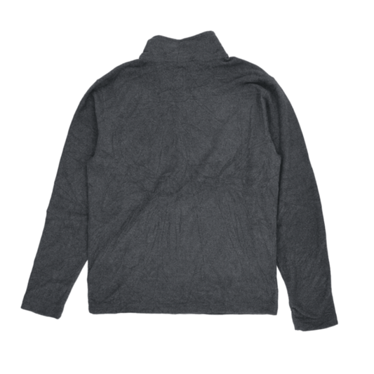 The North Face Men's Charcoal Pullover Fleece Jumper Size M Polyester Funnel Neck