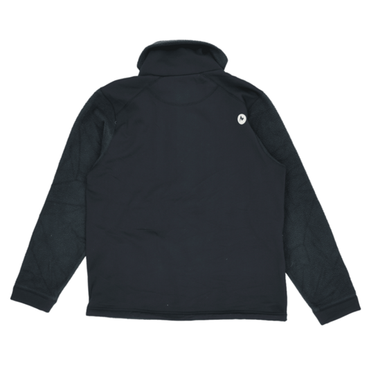 Marmot Women's Black Fleece Full Zip Outdoor Jacket UK 10 Polyester Fleece High Neck