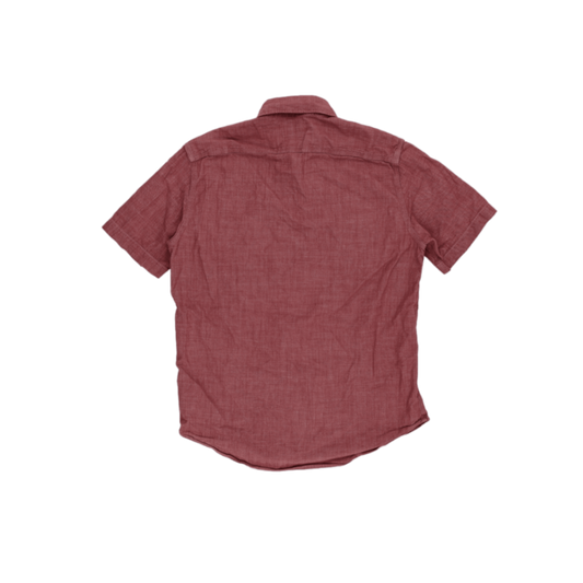 Polo Ralph Lauren Classic Fit Red Short Sleeve Shirt Size Small Linen Blend Casual