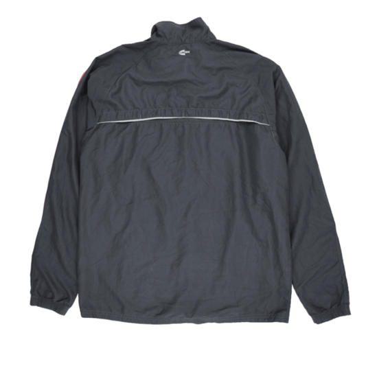 adidas Black Red Track Jacket Men's Small Polyester High Neck