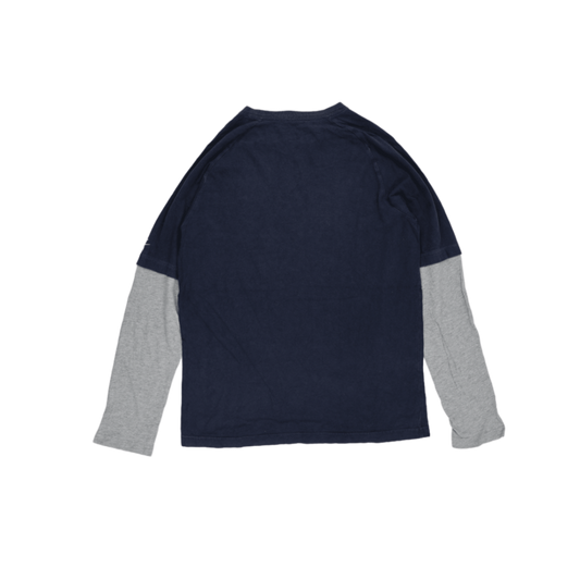 Nike 1972 Long Sleeve T-Shirt Navy Grey Medium Cotton Casual Crew Neck