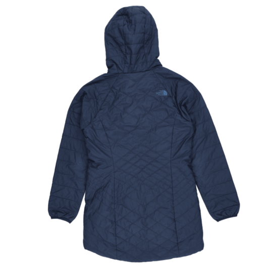 The North Face Navy Hooded Fleece Lined Parka Medium Polyester Outer