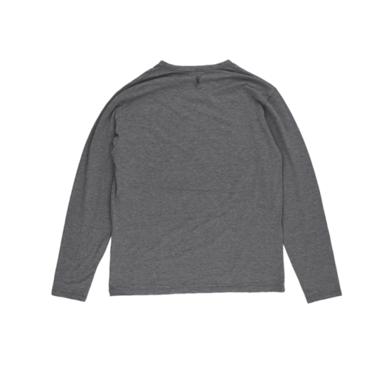 Yves Saint Laurent Grey Long Sleeve T-Shirt Men's Size M Cotton Crew Neck