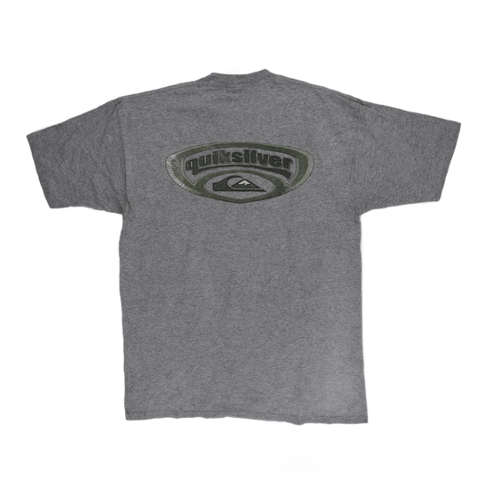 Quiksilver Vintage Grey T-Shirt XL Cotton Crew Neck Casual Men's Clothing