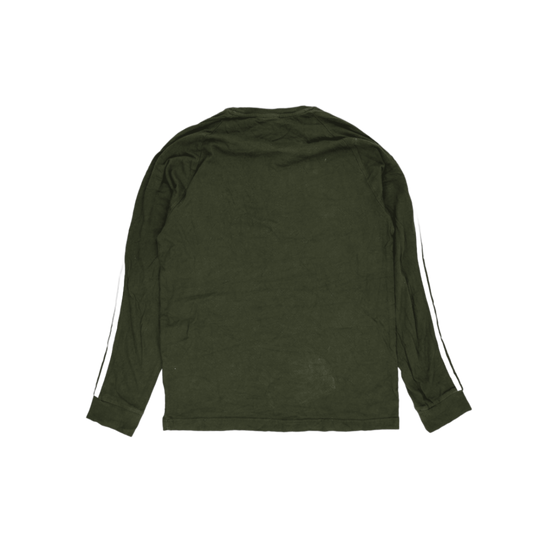 adidas Originals Khaki Long Sleeve Trefoil Logo Shirt Large Cotton Streetwear