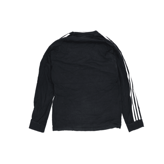 Adidas Black Long Sleeve Cotton Crewneck T-Shirt Size L Men's Sportswear