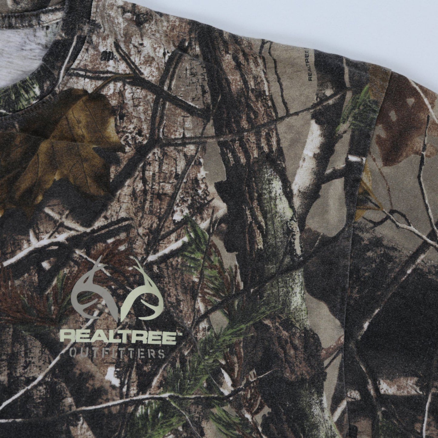Realtree Outfitters Camouflage T-Shirt Brown Camo XXL 100 Percent Cotton Crew Neck Outdoor Tee