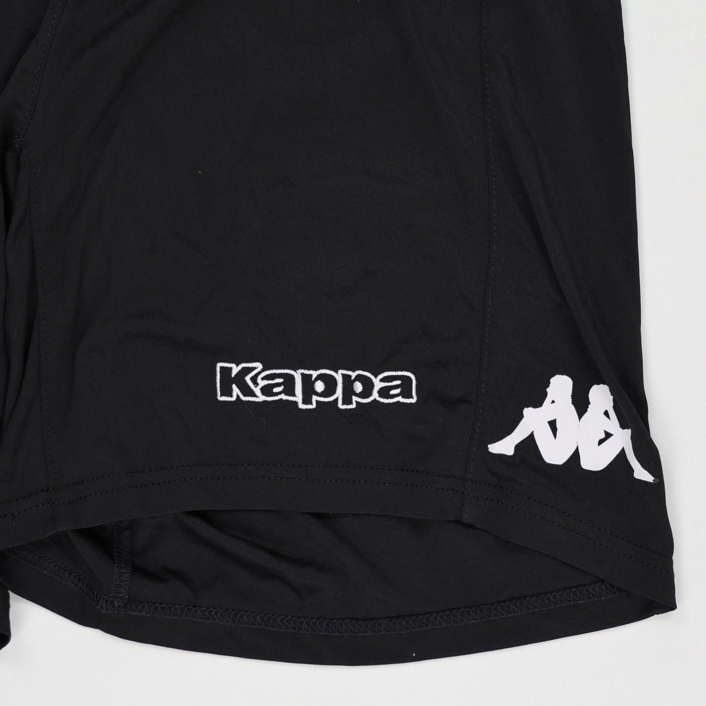 Kappa Black Sports Shorts Large 22 Inseam Polyester Mens