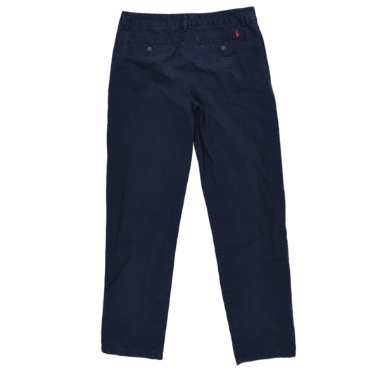 Polo Ralph Lauren Navy Blue Chino Trousers Size 20 100 Percent Cotton