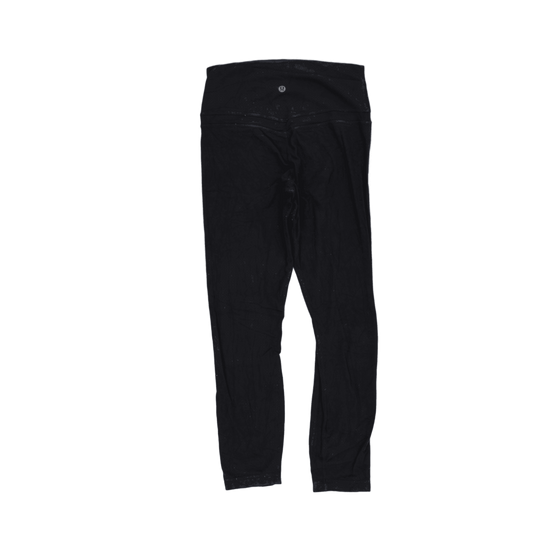 Lululemon High Waist Black Athletic Leggings Size 8 Nylon Blend 28 Inch Inseam