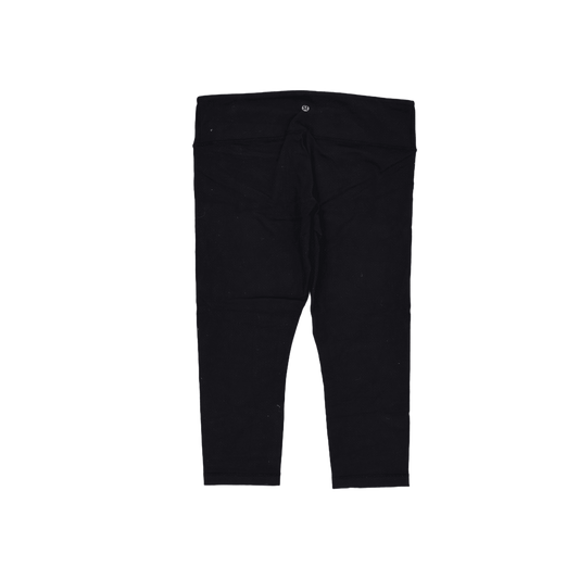 Lululemon NY Graphic Black Cropped Leggings Women's Size S Stretch Blend