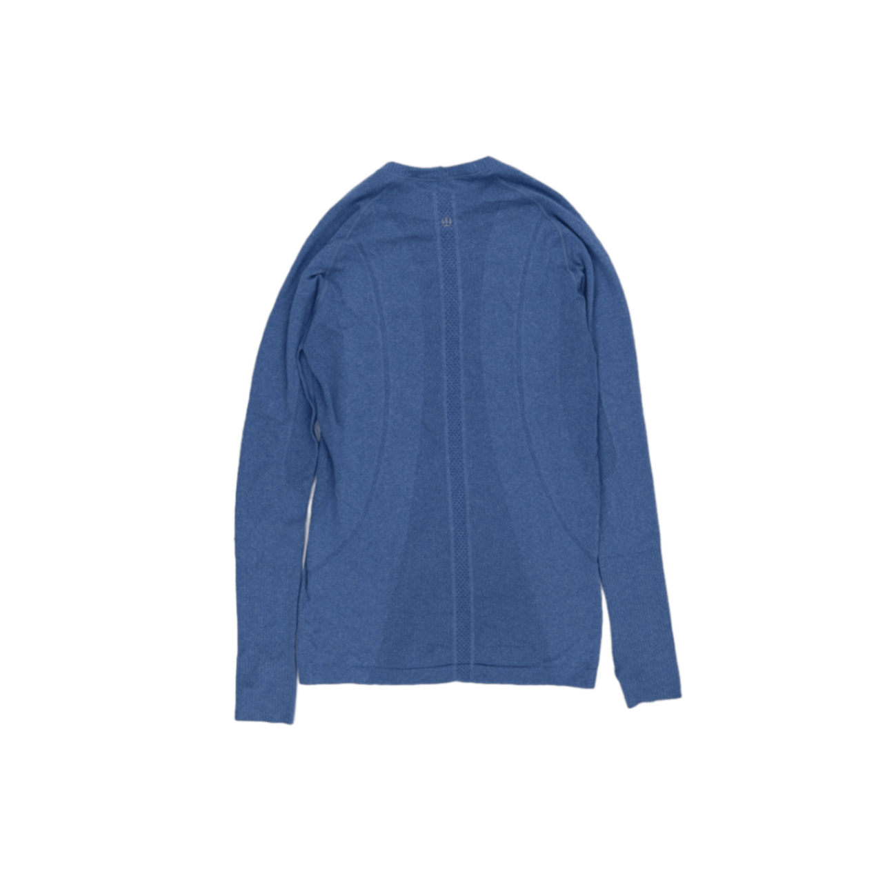 Performance Blue Long Sleeve Activewear Top Medium Polyester Blend Crew Neck