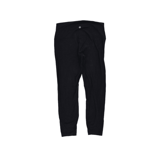 Lululemon Black Yoga Leggings Women Size 8 Stretch Nylon Blend 70 cm Inseam