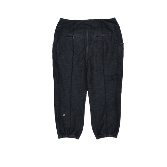 Lululemon Athletica Charcoal Jogger Trousers Women Small Cotton Blend