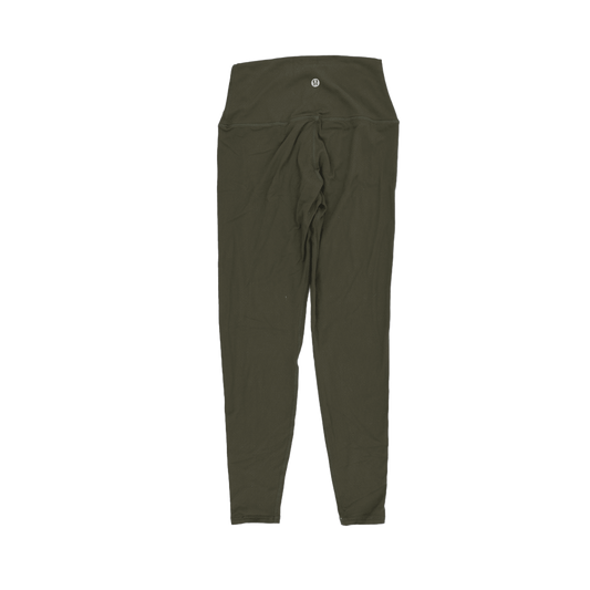 Lululemon Olive Green High Rise Leggings Women's Size Small 27 Inch Inseam Stretch Blend